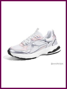 Chunky Fashion Sneakers Breathable Mesh Athletic Walking Shoes